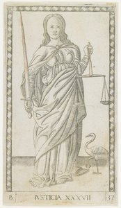Justice, c.1465 - Master of the E Series Tarocchi Master of the E Series Tarocchi